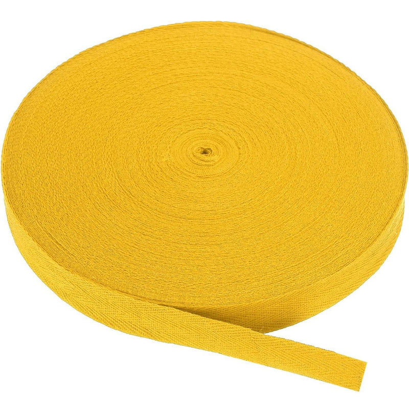 TRIM: Cotton Twill Herringbone Tape: 20mm (¾") Wide: GOLDEN YELLOW: by the METRE