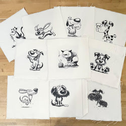 Art Inspirations | Mr Barghest Pet Collection: 10 Fabric Panels (8 Dogs, 2 Cats)