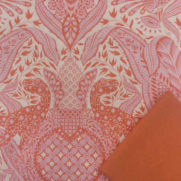 Half Metre Heaven: Tula Pink | Roar! 'Gift Rapt' Blush PWTP224.BLUSH with Salmon