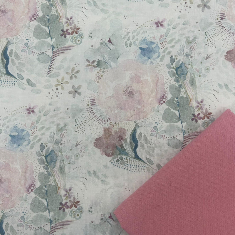 Half Metre Heaven: Shell Rummel | Brushstrokes 'Among Flowers' Multi PWSR087.MULTI with Blush