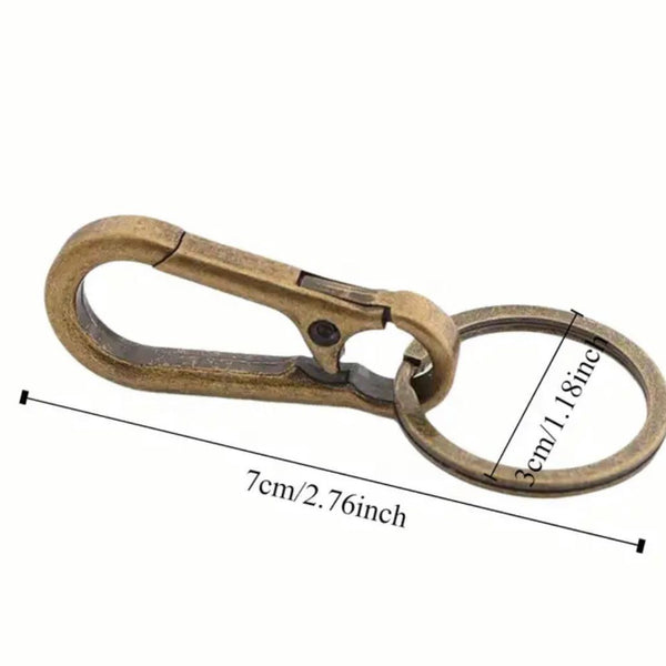 HARDWARE: 7cm Snap Hook and Split Ring Key Ring Clasp: Antique Bronze