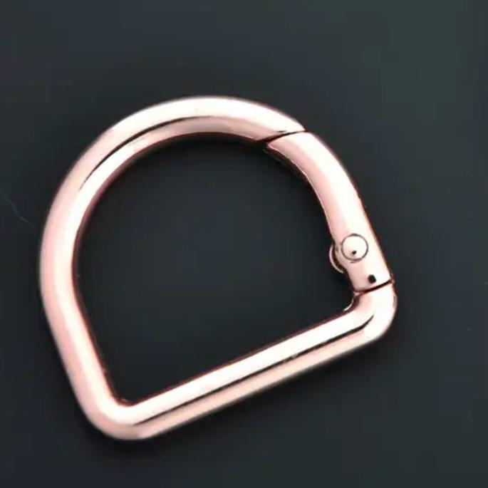 HARDWARE: 23mm SPRING D Ring: One Piece: Rose Gold colour