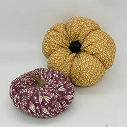 SAMPLE SALE: AK17: Pair of Fabric Pumpkins