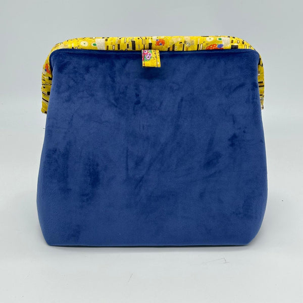 SAMPLE SALE: AB18: 20cm Tubular Frame: Blue Velvet with Klimt lining