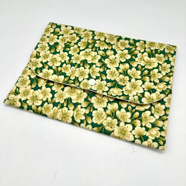 SAMPLE SALE: AG18: Folded Pouch: Leesa Chandler | Summer Palace 'Blossom' GREEN CREAM