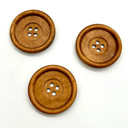 BUTTONS: Trio ideal for Natasha's Waxed Warmer: 40mm Diameter: Light Wood