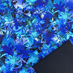 Premium Half Metre Heaven: Robert Kaufman Fabrics | Artful Blooms 'Leaf Print' SRKD-22688-69 MIDNIGHT with Midnight