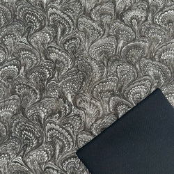 Premium Half Metre Heaven: Robert Kaufman Fabrics | Library of Rarities 'End Papers' SRKD-19602-184 CHARCOAL with Black