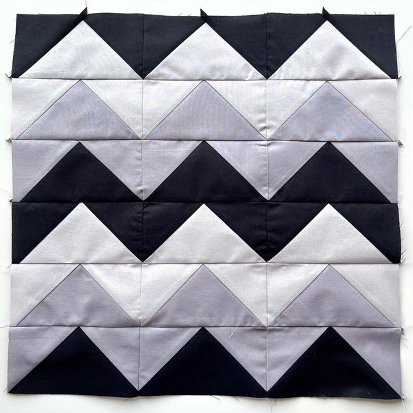 INSTRUCTIONS: Quilting With Jane Sampler Quilt | Block 9 'Chevron Strip': PRINTED VERSION