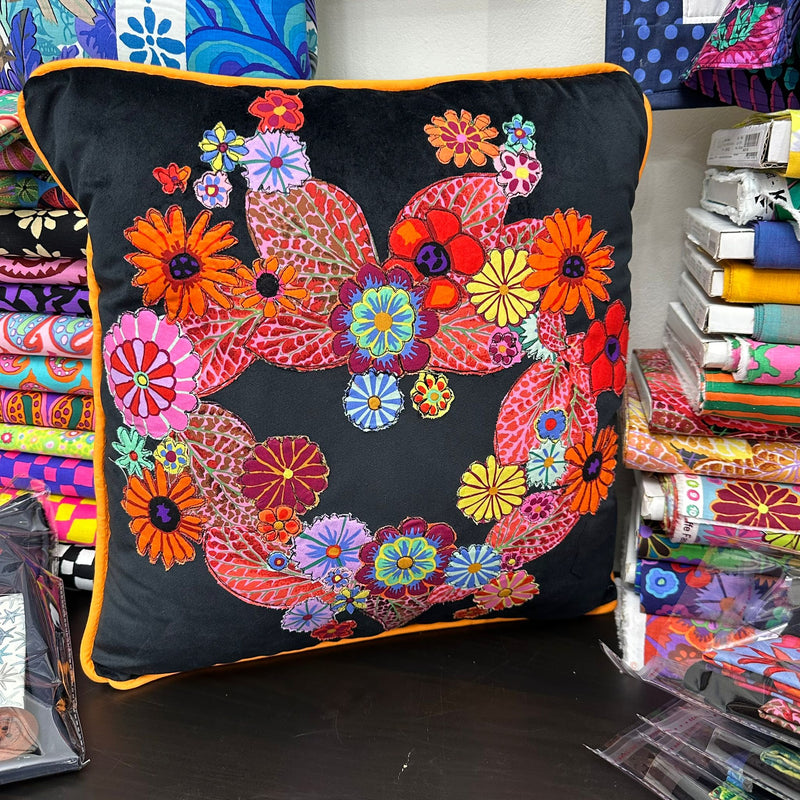 INSTRUCTIONS: Velvet Floral Appliqué Cushion: PRINTED VERSION