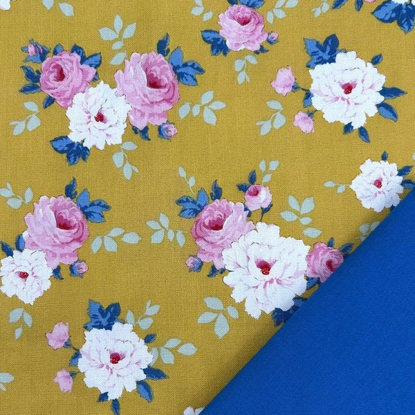 Half Metre Heaven: Tilda | Sunday Brunch Collection: 100588 'Pernille' Yellow + Cadet Blue