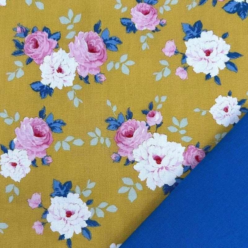 Half Metre Heaven: Tilda | Sunday Brunch Collection: 100588 'Pernille' Yellow + Cadet Blue