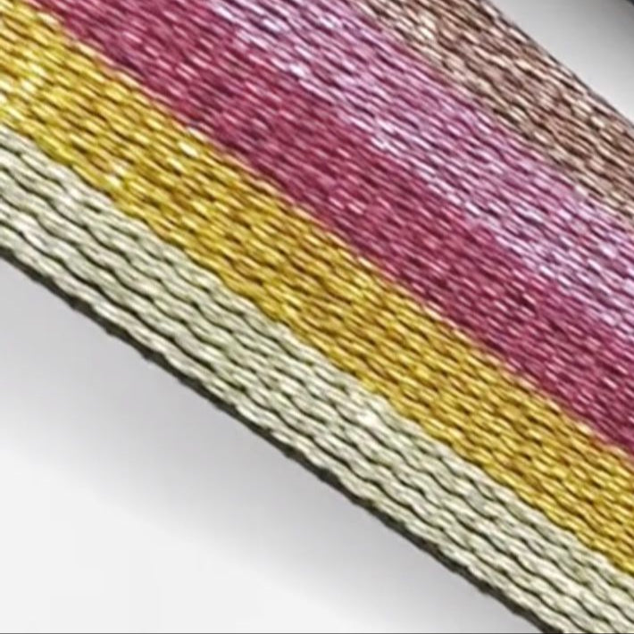 RIBBON: Luxurious Metallic Jacquard: 1.5" Wide x 4 Metre Length: Option A Silver/Gold/Pinks