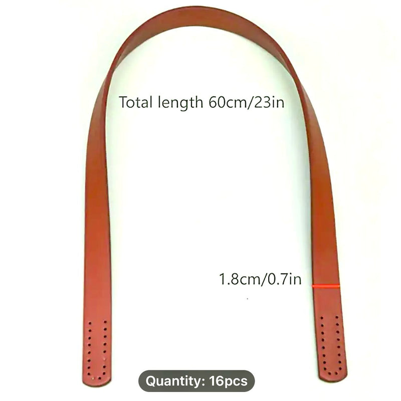 HARDWARE: Pack of 8 PAIRS of Pre-Punched Sew-In BAG HANDLES (Approx 60cm length - Straight Sides