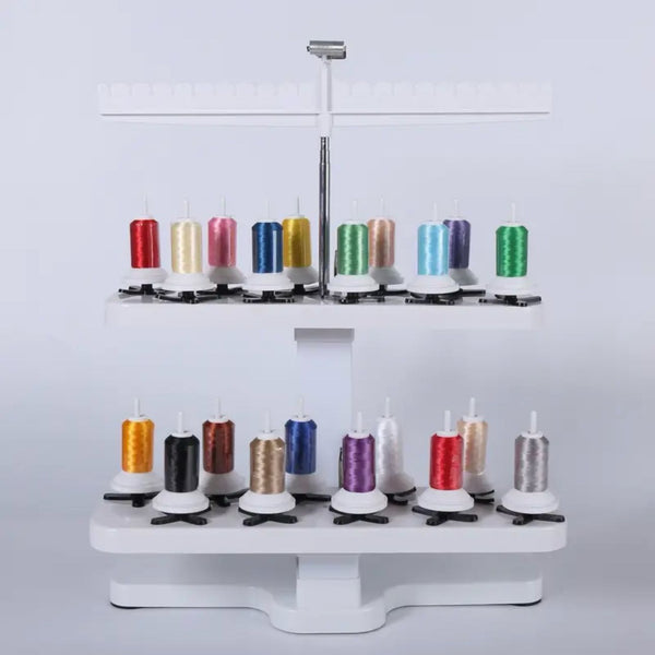 ACCESSORY: Twenty Spool Adjustable Height Thread Stand for Sewing Machines