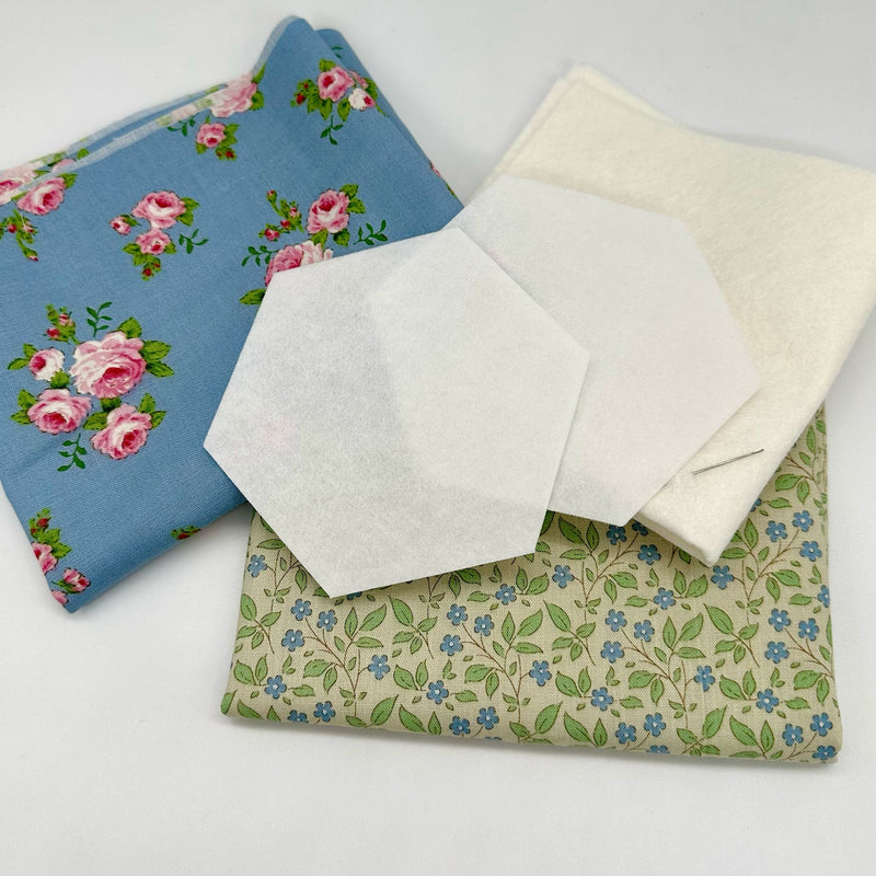 FABRIC KIT: EPP Needle Keep: Tilda | Sunday Brunch 100599 'Mille' Sky + 110116 'Tipsy' Cream/Blue