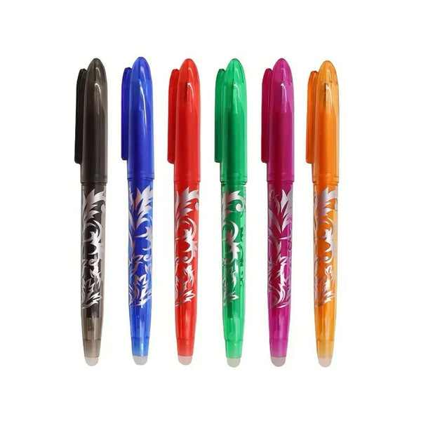 ACCESSORY: SET OF SIX Erasable Gel Ink Pens: Assorted Colours