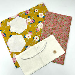 FABRIC KIT: EPP Needle Keep: Tilda | Sunday Brunch Collection: 100588 'Pernille' Yellow + 110121 'Tipsy' Pink