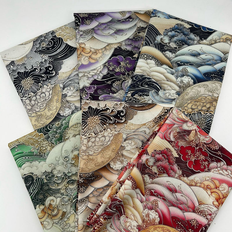 PB Textiles | Nami 108" by Clint Eagar: SIX FABULOUS EXTRA LARGE FAT QUARTERS