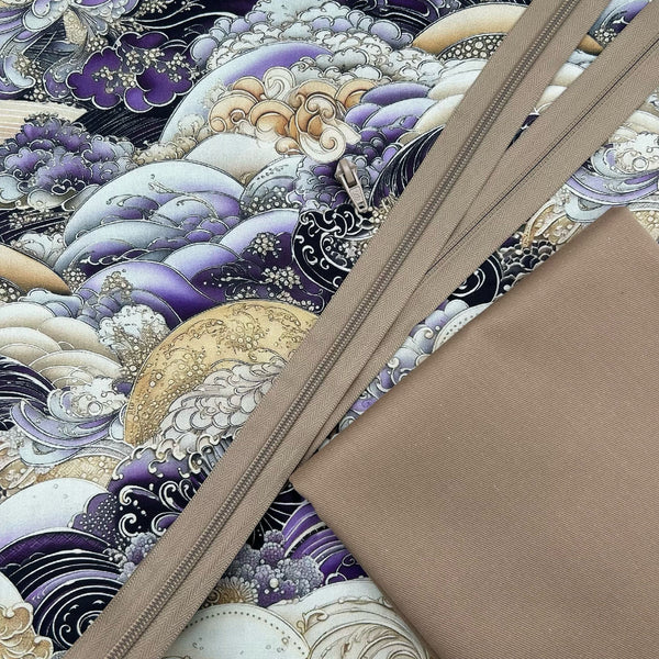 FABRIC KIT + HARDWARE: Fancy Washbag: PB Textiles | Nami 108" NAMW 5657 C Lavender + Nude Drill