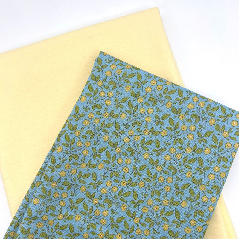 Half Metre Duo: Tilda | Sunday Brunch 'Tipsy' Sky + LEMON Winceyette Brushed Cotton