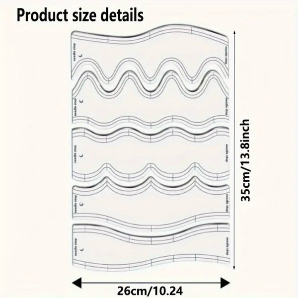 ACCESSORY: Plastic Template to Create Patterns for Quilting and Stitching