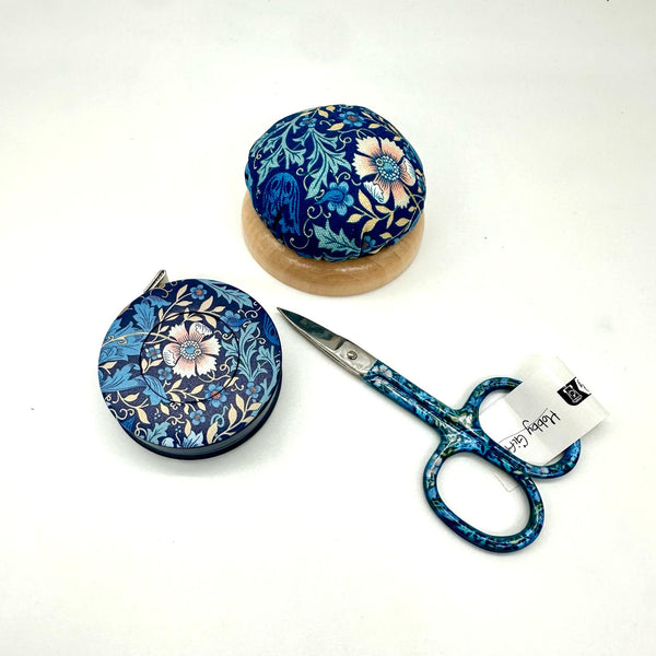 SET: HOBBY GIFT Embroidery Scissors, Pincushion + Tape Measure: MORRIS