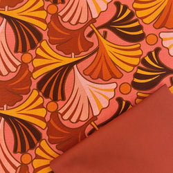 HALF METRE DUO: Jane Sassaman | Flower Dance 'Gingko' PWJS167 WARM + Terracotta Water-Repellent Fabric