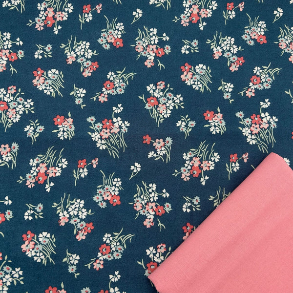 Half Metre Heaven: Liberty | Botanist's Walk 'Joanne's Bouquet' Marine Blue 408B + Blush