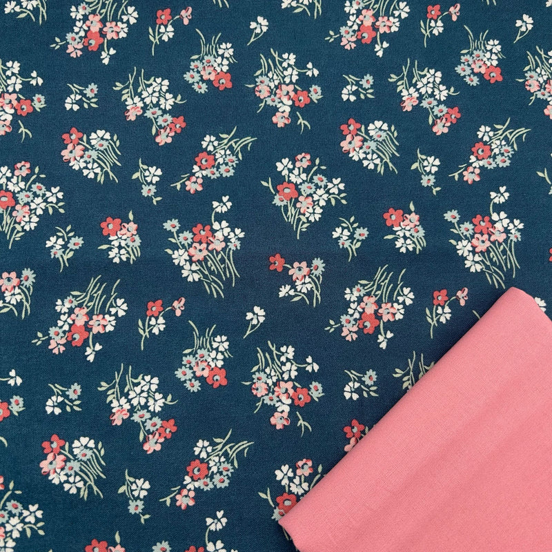 Half Metre Heaven: Liberty | Botanist's Walk 'Joanne's Bouquet' Marine Blue 408B + Blush