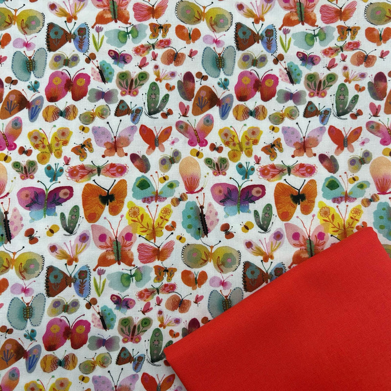 Half Metre Heaven: Carolyn Gavin | Sweet Somethings  'Butterflies Delight' PWCG020 WHITE + Hot Tomato