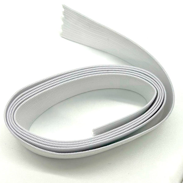 ELASTIC used for the Elasticated Key Fob: 1" wide in WHITE: by the METRE