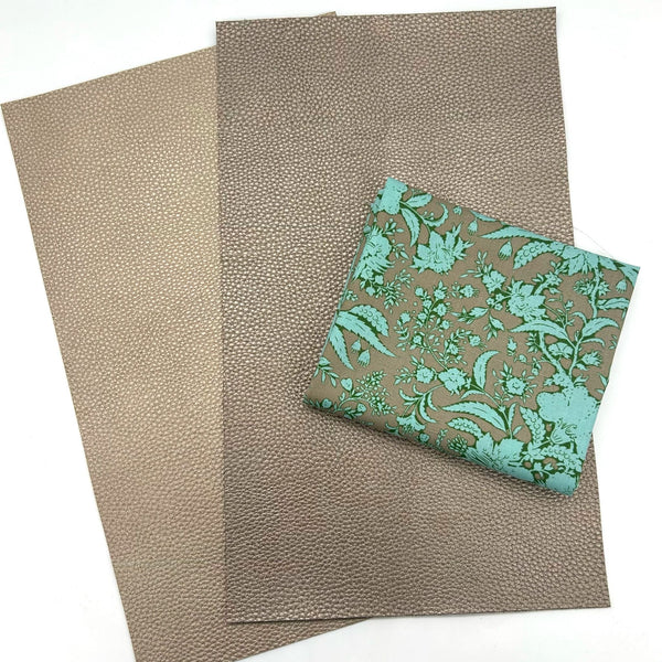 FABRIC BUNDLE: Two A4 Sheets PU + FQ Tilda | Bloomsville Collection: 110083 'Abloom' Blender in Mushroom: Option T