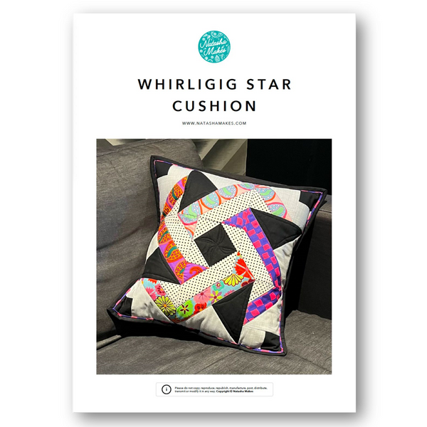 INSTRUCTIONS: Whirligig Star Cushion: PRINTED VERSION