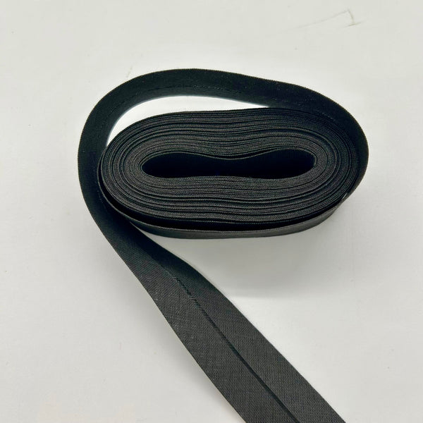 ROLL END PIECE: Bias Binding: CHARCOAL GREY: Approx 1.8m