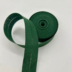 Bias Binding: 25mm wide x 6m length: DARK FOREST GREEN