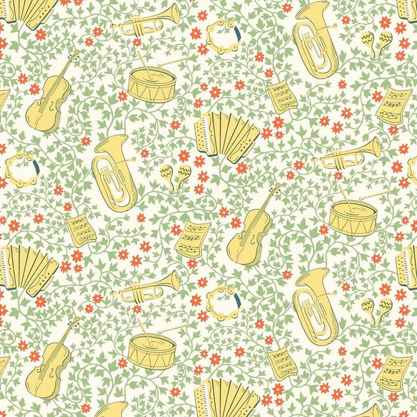 Half Metre Heaven: Liberty | Garden Party 'Musical Meadow' Green 7337B + Lemon