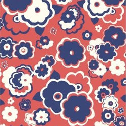 Liberty Carnaby Collection: 'Cosmos Cloud' Red 945B: by the ½m