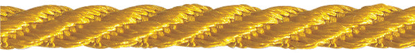 CORD: Berisfords 'Barley Twist' 5mm Colour 37 - Gold: by the 1/2m