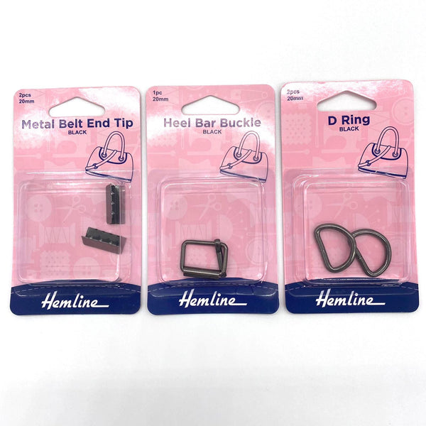 Hemline Metal Belt End Tips for Belt Bag Straps Bag Making. 