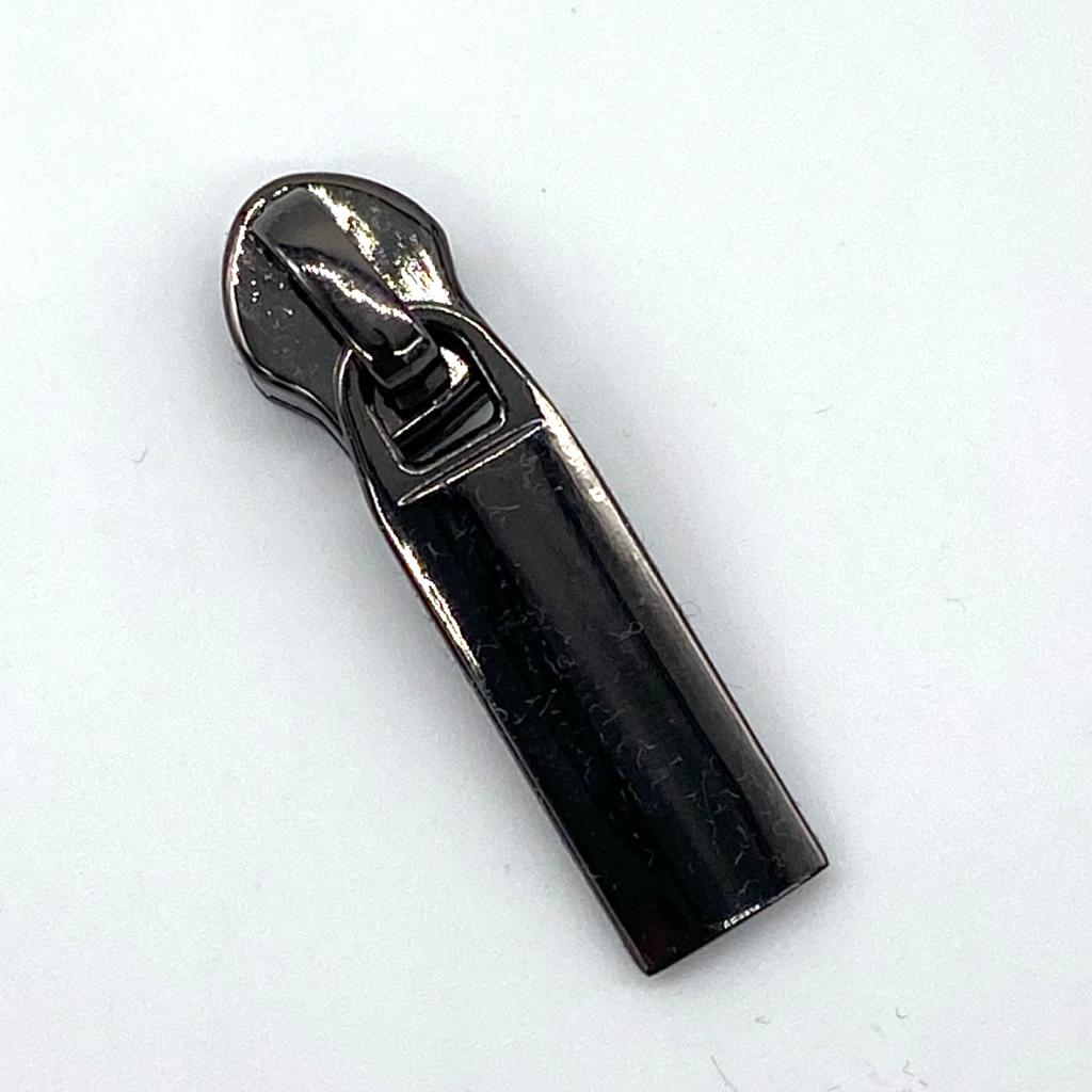 Zipper Pull for #5 Coil Zipper - Gunmetal Rectangular