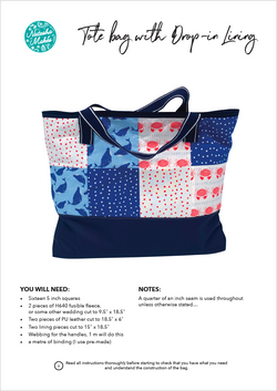 INSTRUCTIONS: Tote bag with a Drop-In Lining - PRINTED VERSION ...